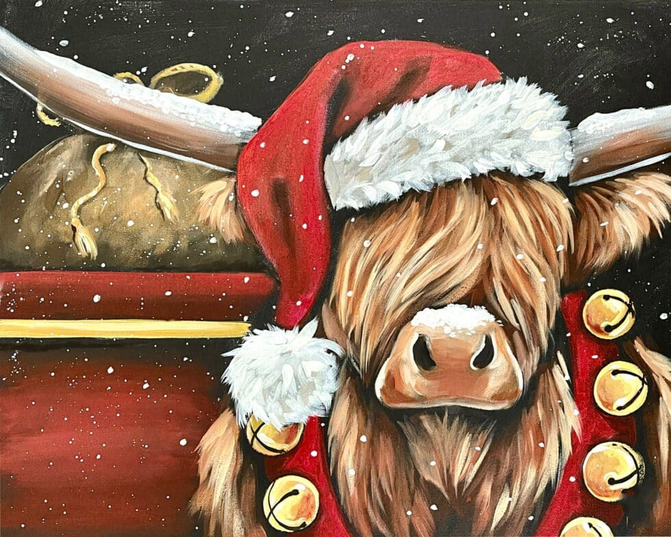 Christmas Highland Cow